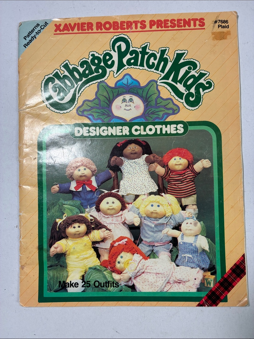 Cabbage Patch Kids Designer Clothes Sewing Pattern - Yellow & Green Cover